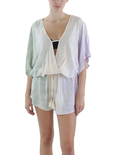 Surf Gypsy Womens Ombra Romper Cover-up In White