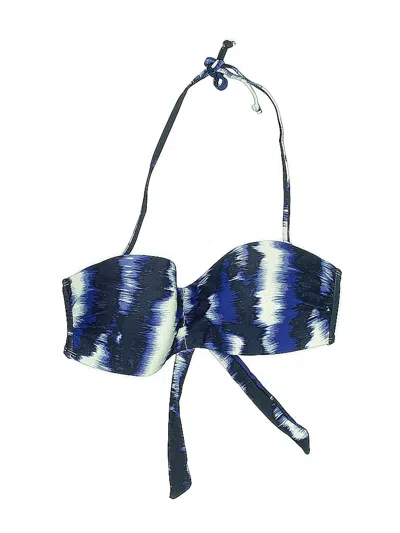 Pre-owned Surfgear Swimsuit Top Blue Tie-dye Pattern Swimwear