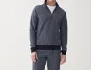 Surfside Supply Bobby French Terry Zip Sweater - Plus In Navy Blazer In Blue