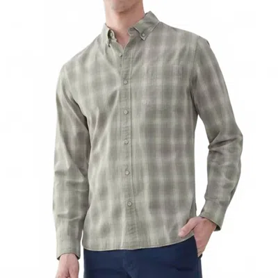Surfside Supply Brian Long Sleeve Spring Shirt In Seagrass Plaid In Gray