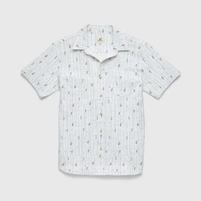 Surfside Supply Co. Joey Seersucker Cocktail Shirt In White