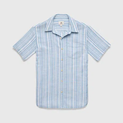 Surfside Supply Co. Joey Stripe Cabana Shirt In Blue