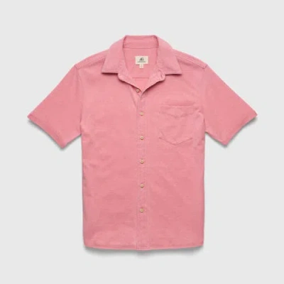 Surfside Supply Co. Tony Burnout Knit Shirt In Pink