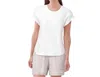 Surfside Supply Maria Cap Sleeve Slub Tee In White In White