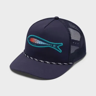 Surfside Supply Men's Bait Performance Trucker Hat In Navy Blazer In Blue