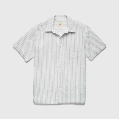 Surfside Supply Men's Joseph Crinkle Stripe Shirt In White