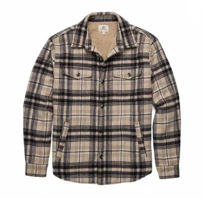 Surfside Supply Men's Skip Sherpa Line Shirt Jacket In Chinchilla In Brown