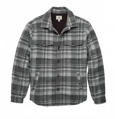 Surfside Supply Men's Skip Sherpa Line Shirt Jacket In Grey Combo In Multi