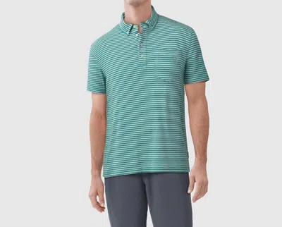 Surfside Supply Michael Striped Polo In Eden Green Heather