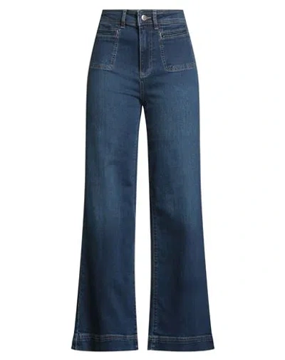 Surkana Woman Jeans Blue Size M Cotton, Elastane