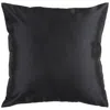 Surya Solid Luxe Decorative Pillow In Black