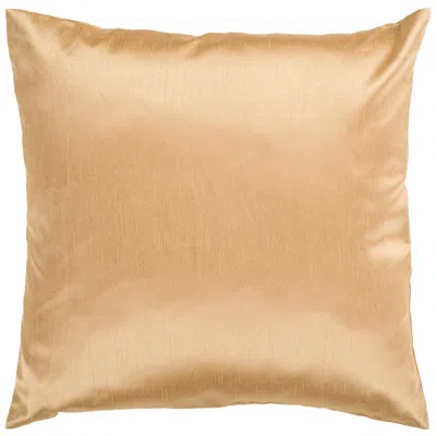 Surya 18" Square Cumin Yellow Throw Pillow