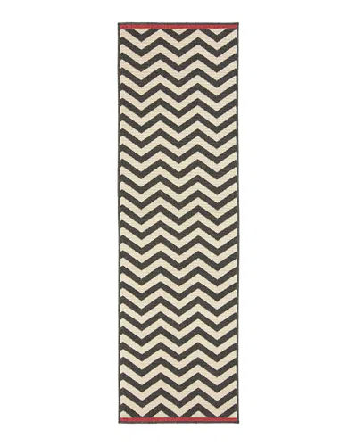 Surya Alfresco Alf-9646 Runner Area Rug, 2'5 X 11'10 In Black
