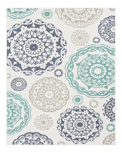 Surya Alfresco Alf-9665 Area Rug, 3'7 X 5'7 In Teal