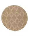 Surya Alfresco Alf A Round Area Rug, 5'3 X 5'3 In Brown