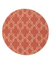 Surya Alfresco Alf A Round Area Rug, 5'3 X 5'3 In Rust