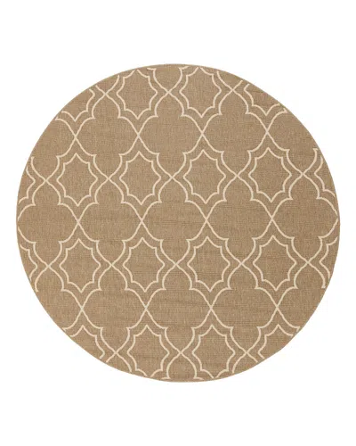 Surya Alfresco Alf A Round Area Rug, 7'3 X 7'3 In Brown