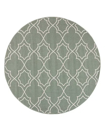 Surya Alfresco Alf A Round Area Rug, 8'10 X 8'10 In Sage