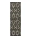 Surya Alfresco Alf A Runner Area Rug, 2'5 X 11'10 In Black