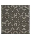 Surya Alfresco Alf A Square Area Rug, 7'3 X 7'3 In Black