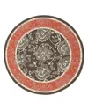 Surya Alfresco Alf B Round Area Rug, 8'10 X 8'10 In Black