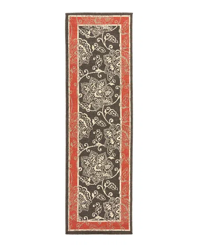 Surya Alfresco Alf B Runner Area Rug, 2'5 X 11'10 In Black
