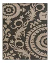 Surya Alfresco Alf D Area Rug, 5'11 X 8'10 In Black/camel