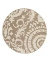 Surya Alfresco Alf D Round Area Rug, 7'3 X 7'3 In Camel
