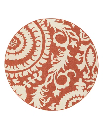 Surya Alfresco Alf D Round Area Rug, 8'10 X 8'10 In Rust