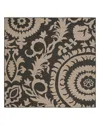 Surya Alfresco Alf D Square Area Rug, 7'3 X 7'3 In Black/camel