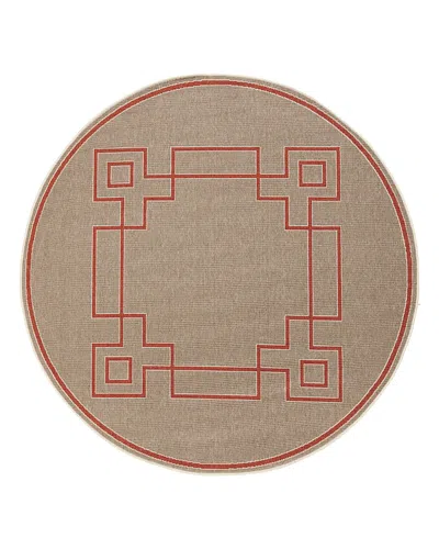Surya Alfresco Alf-f Round Area Rug, 7'3 X 7'3 In Brown