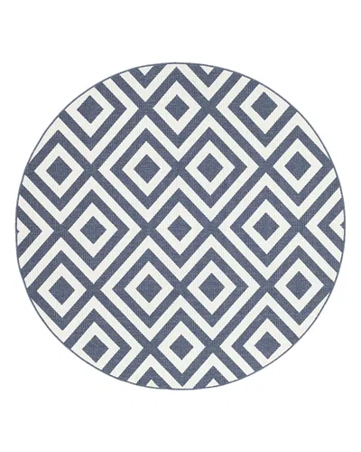 Surya Alfresco Alf-i Round Area Rug, 7'3 X 7'3 In Charcoal
