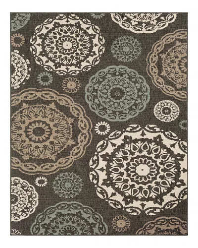 Surya Alfresco Alf-j Area Rug, 3'7 X 5'7 In Black