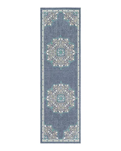 Surya Alfresco Alf-m Runner Area Rug, 2'5 X 11'10 In Charcoal