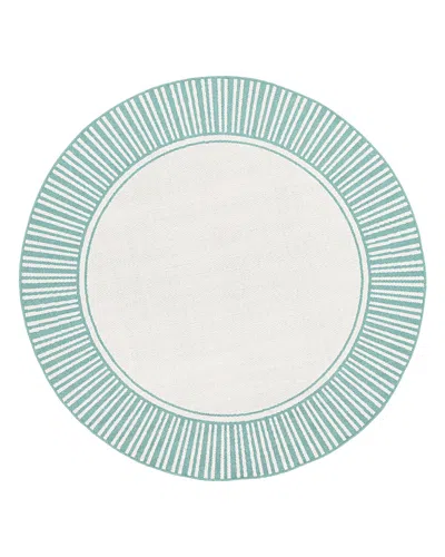 Surya Alfresco Alf-n Round Area Rug, 7'3 X 7'3 In Teal