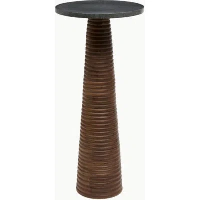 Surya Ania Ania-001 23"h X 10"w X 10"d End Table In Brown
