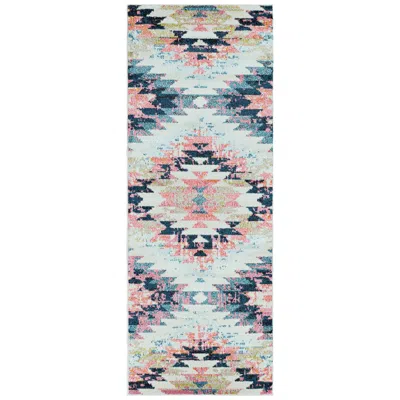 Surya Anika 2'7"x7'3" Runner Dark Blue And Bright Pink Ru