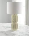 Surya Antomi 27" Painted Resin Table Lamp With Linen Shade In White