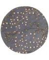 Surya Athena Ath-5125 Navy 4' Round Area Rug In Navy