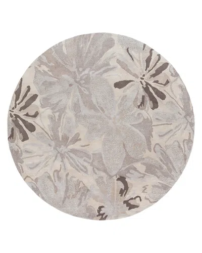 Surya Athena Ath-5135 Round Area Rug, 4' X 4' In Taupe