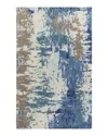 Surya Banshee Area Rug, 3'3 X 5'3 In Blue/cream/camel
