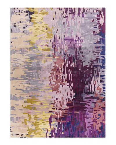 Surya Banshee Area Rug, 8' X 11' In Purple/lime/camel/garnet