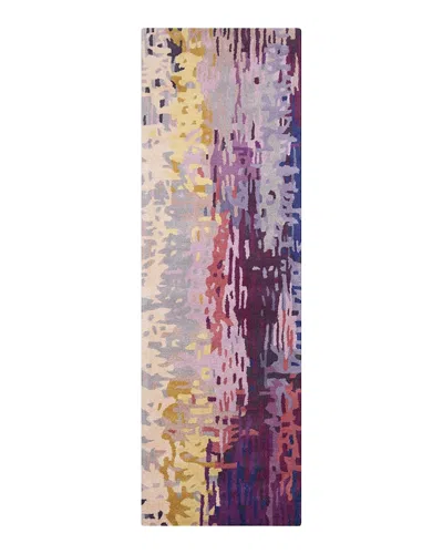 Surya Banshee Runner Area Rug, 2'6 X 8' In Purple/lime/camel/garnet