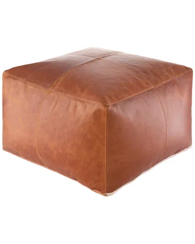Surya Barrington Ottoman In Burnt Orange