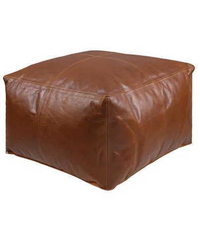 Surya Barrington Pouf In Brown