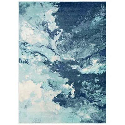 Surya Bodrum Bdm-2306 7'10"x10' Ivory Pale Blue Outdoor Area Rug