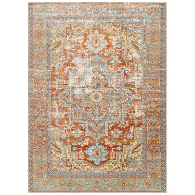 Surya Bodrum Bdm-2312 6'11"x9' Rust And Saffron Outdoor Area Rug In Neutral