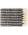 Surya Boris Charcoal Throw In Charcoal