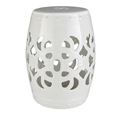 Surya Brinnon Garden Stool In White
