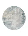 Surya Brunswick Bwk-2302 Round Area Rug, 7'10 X 7'10 In Mist/cray